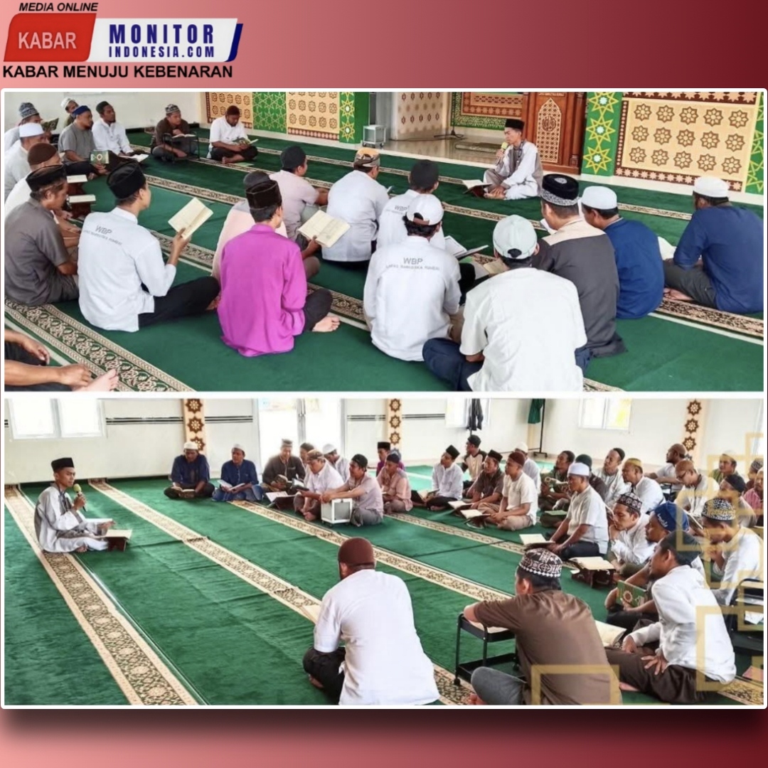 Semangat Santri Binaan Lapas Narkotika Kelas IIB Rumbai Dalami Al-Qur’an di Masjid At-Taubah